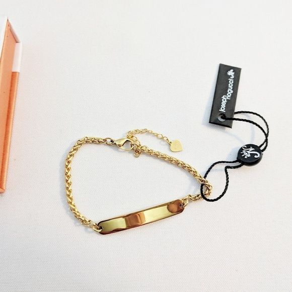 Joseph Nogucci Gold Plated ID Bracelet NIB - Picture 1 of 5